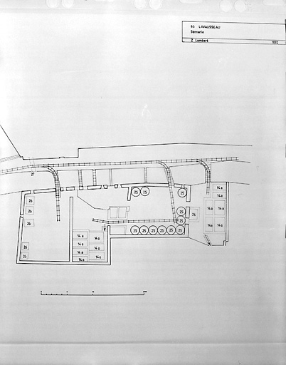 Plan de l'usine en 1929 (détail partie ouest).