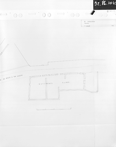 Plan de l'usine en 1992 (détail partie ouest).