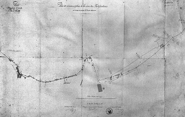 Plan de la limite intérieure, 1861, Pouzols.