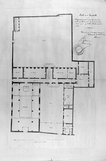 Projet d'acquisition et de restauration pour y établir l'école chrétienne. 1849. Brossard.