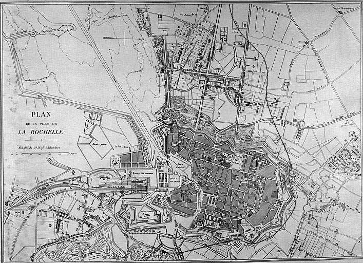 Plan de la ville de La Rochelle (début XXe siècle).