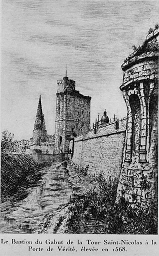 Le bastion du Gabut, depuis la tour Saint Nicolas jusqu'à la porte de Vérité, élevée en 1568.