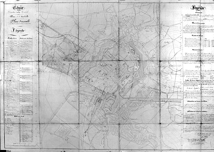 Plan d'ensemble du 19 mars 1856, par de Verdal.