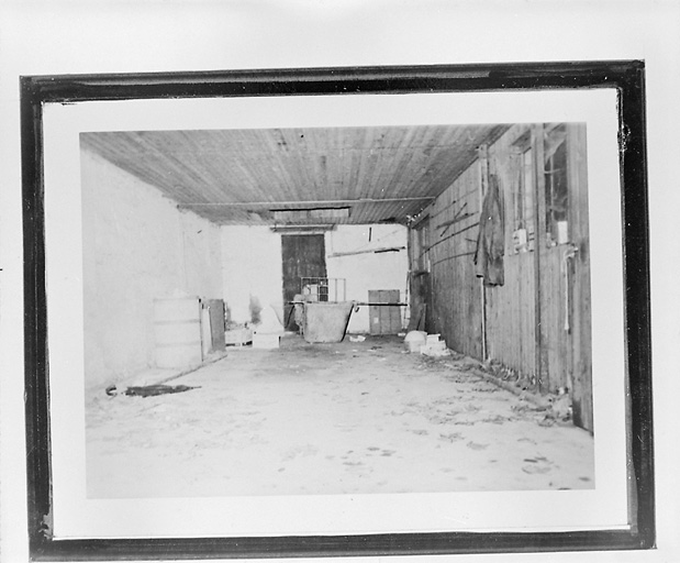 Intérieur d'atelier vide, en 1966.