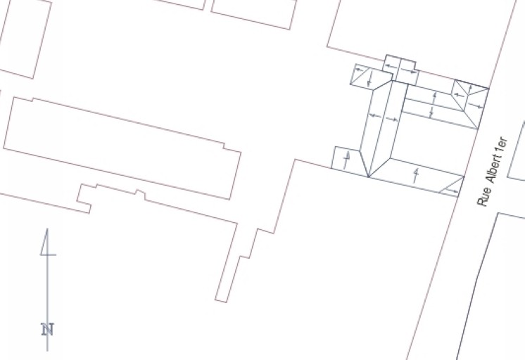 Plan masse, plan schématique des toitures.