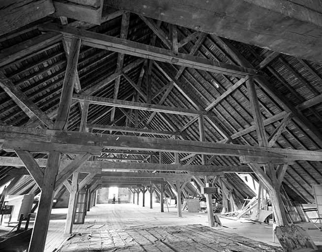 Bâtiment sud est, charpente.