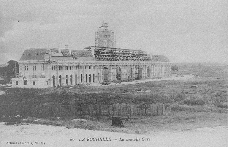 Gare en construction, 1913.