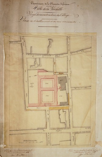 Projet de reconstruction, plan masse. 20 août 1938, par Brossard.