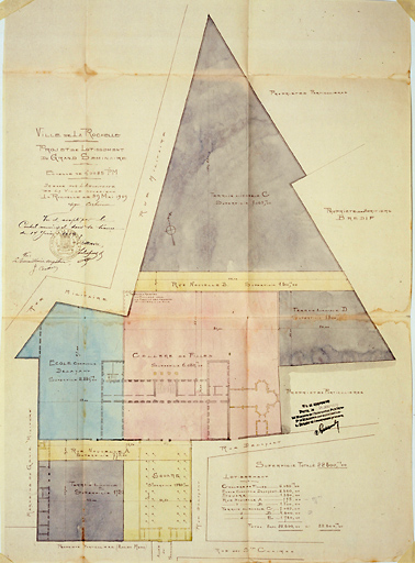 Projet de lotissement du grand séminaire, plan. 29 mai 1909, par Corbineau.