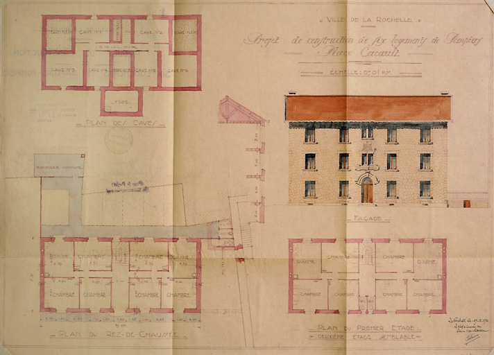 Plan du rez-de-chaussée. 19 février 1931, par Delavoie.