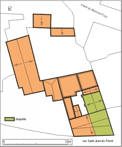 Plan masse, plan schématique des toitures.