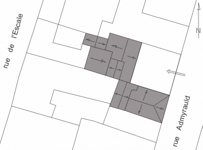 Plan masse, plan schématique des toitures.