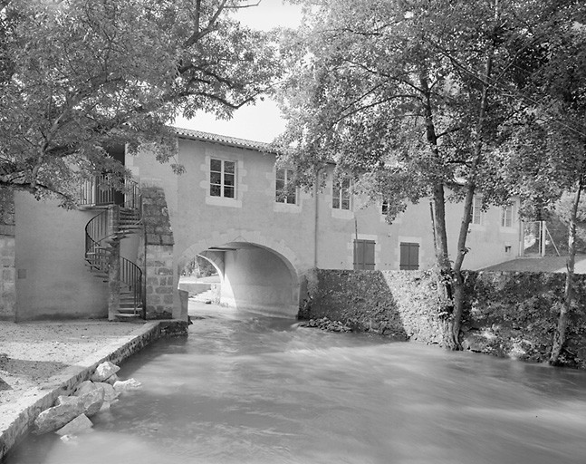 Elévation nord de l'ancien moulin à papier.