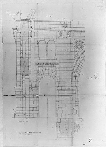 Hall des voyageurs, détail de 1911 (pl.23).