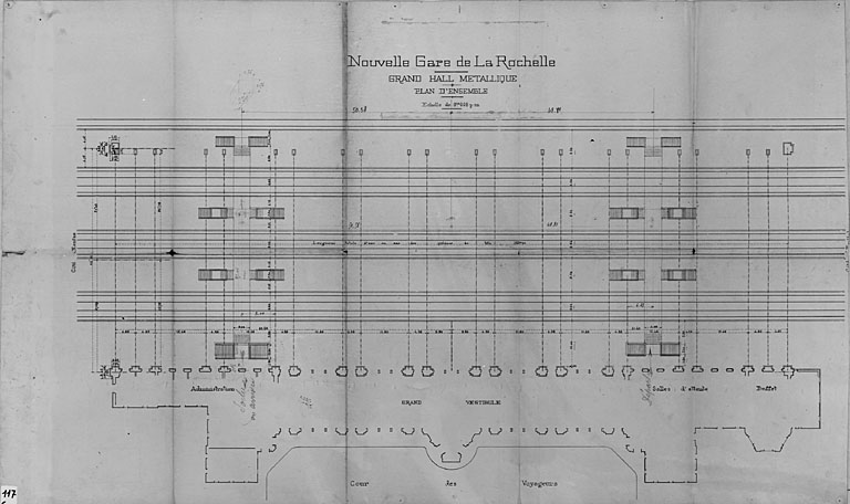 Hall métallique, plan d'ensemble (pl.117).