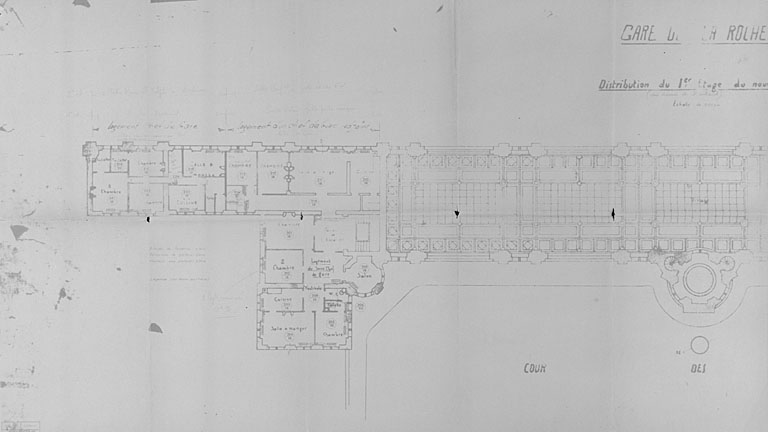 Bâtiment des voyageurs, plan au 1er étage, de 1957, partie nord (pl.4).