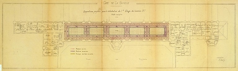 Bâtiment principal, plan général du 1er étage, par Esquié (pl.4bis).