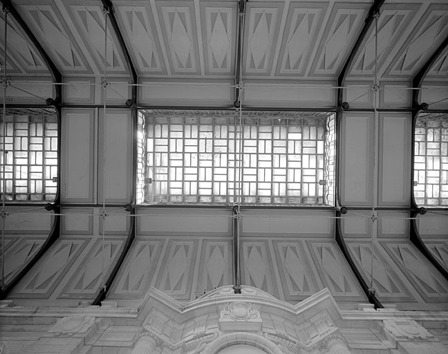 Corps de bâtiment principal, hall des voyageurs, couvrement de la partie centrale.