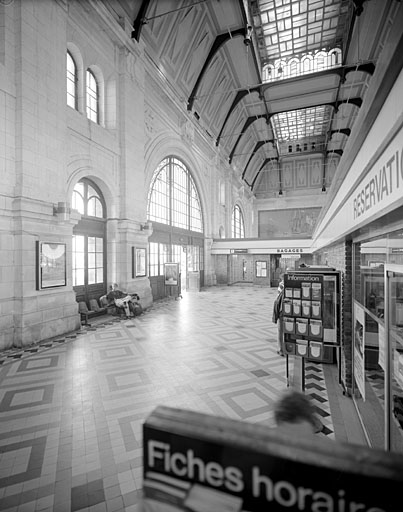 Corps de bâtiment principal, hall des voyageurs vu vers le nord est.