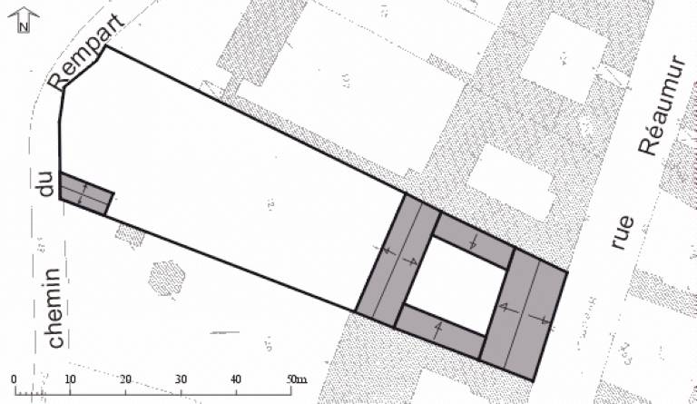 Plan masse, plan schématique des toitures.