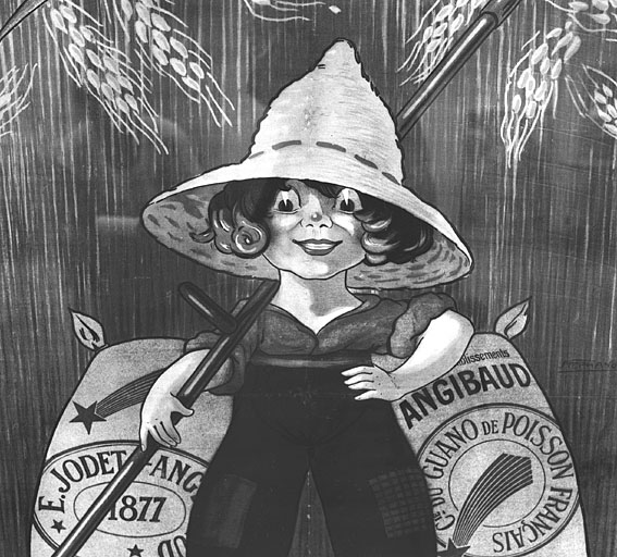 Détail d'une affiche publicitaire des années 1920.