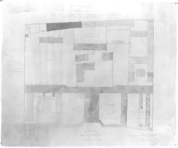 Plan d'ensemble, état en 1887.