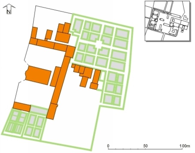 Plan masse, état en 1740.