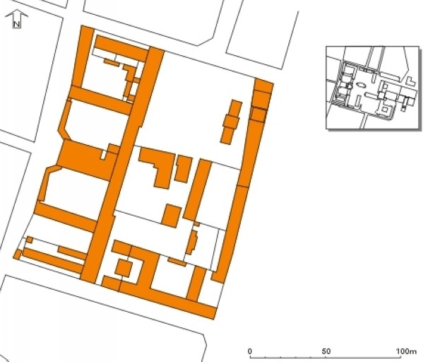 Plan masse, état en 1887.