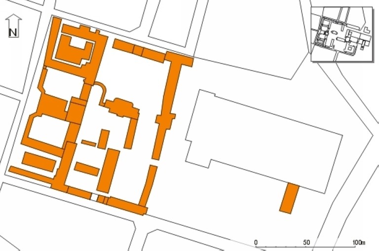 Plan masse, état en 1976.