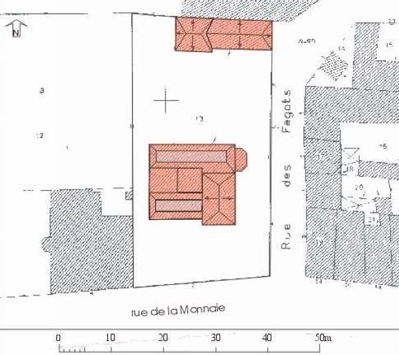 Plan masse, plan schématique des toitures.