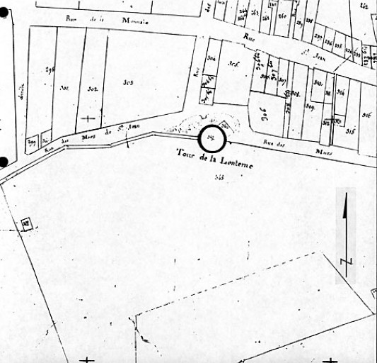 Extrait du plan cadastral de 1811.