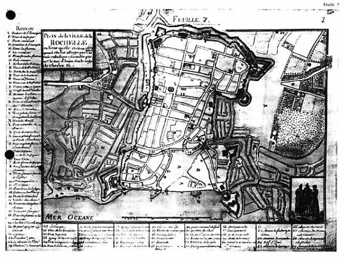 Plan de la ville en 1572, restitution par Cl. Masse en 1742.