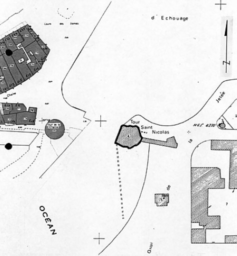 Extrait du plan cadastral de 1976.