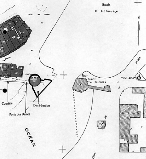 Extrait du plan cadastral de 1976.