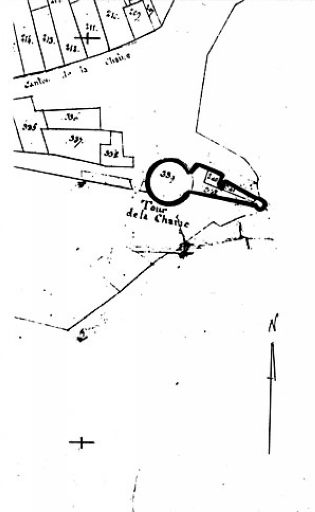 Extrait du plan cadastral de 1811.