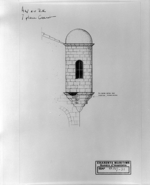 Tourelle d'angle, élévation. Sans date.