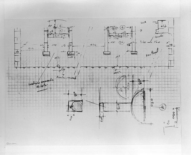 Travaux, détails. Sans date (1987 ?).