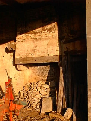 Vestiges d'une cheminée du logis de la métairie noble de Bois-Renoux.