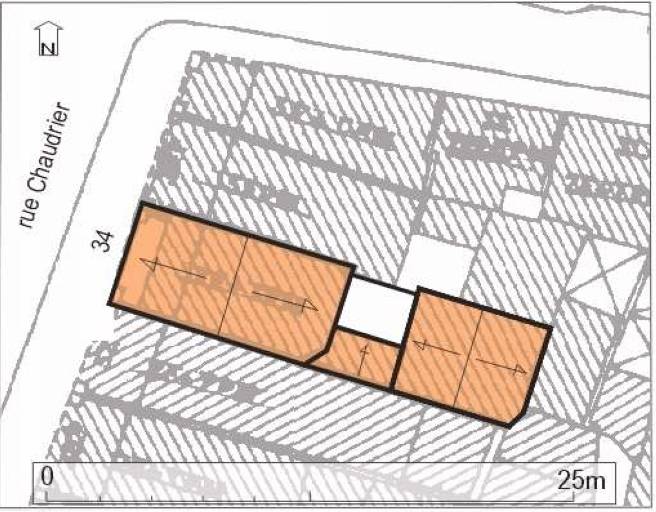 Plan masse, plan schématique des toitures.