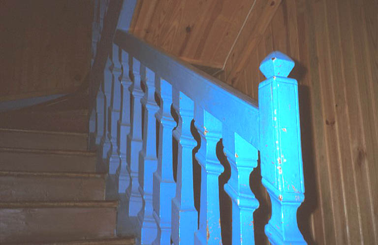 Escalier, détail de la rampe.