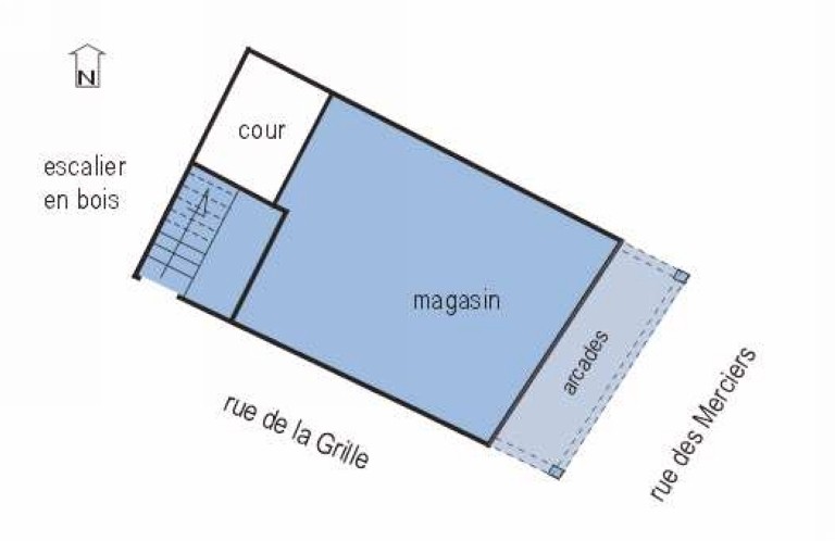 Plan schématique du rez-de-chaussée.