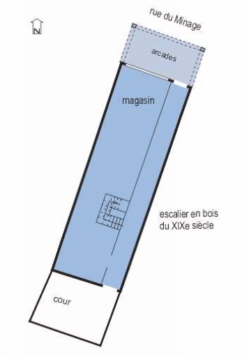 Plan schématique du rez-de-chaussée.