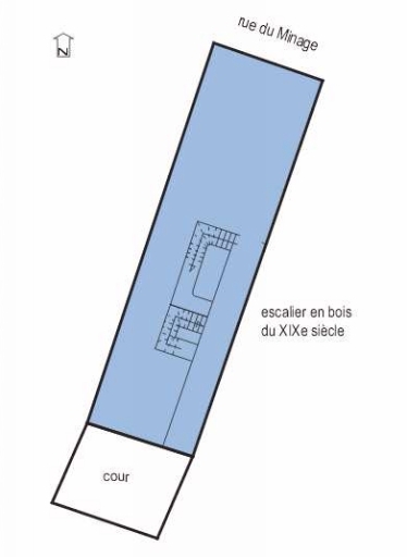 Plan schématique du premier étage.