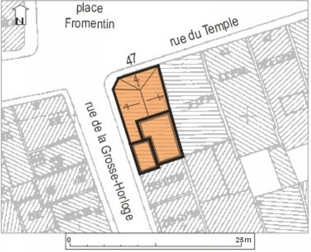 Plan masse, plan schématique des toitures.