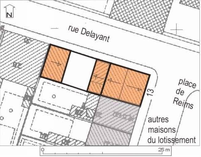 Plan masse, plan schématique des toitures.