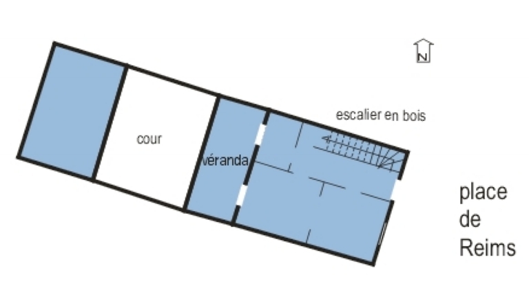 Plan schématique du rez-de-chaussée.