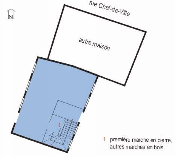 Plan schématique du rez-de-chaussée.