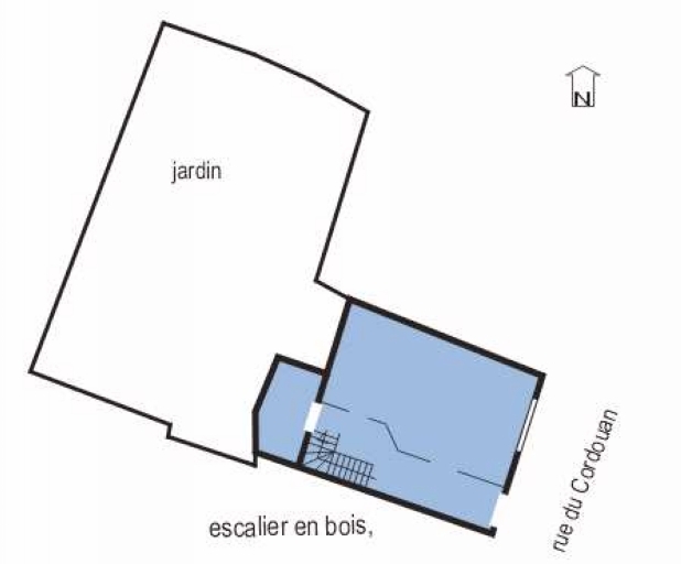 Plan schématique du rez-de-chaussée.