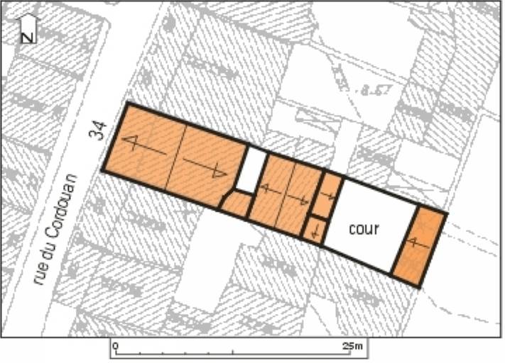 Plan masse, plan schématique des toitures.