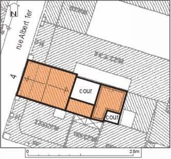 Plan masse, plan schématique des toitures.
